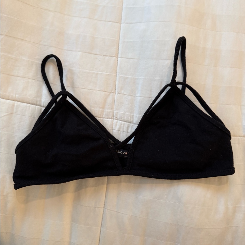 Brandy Melville Black Strappy Bralette